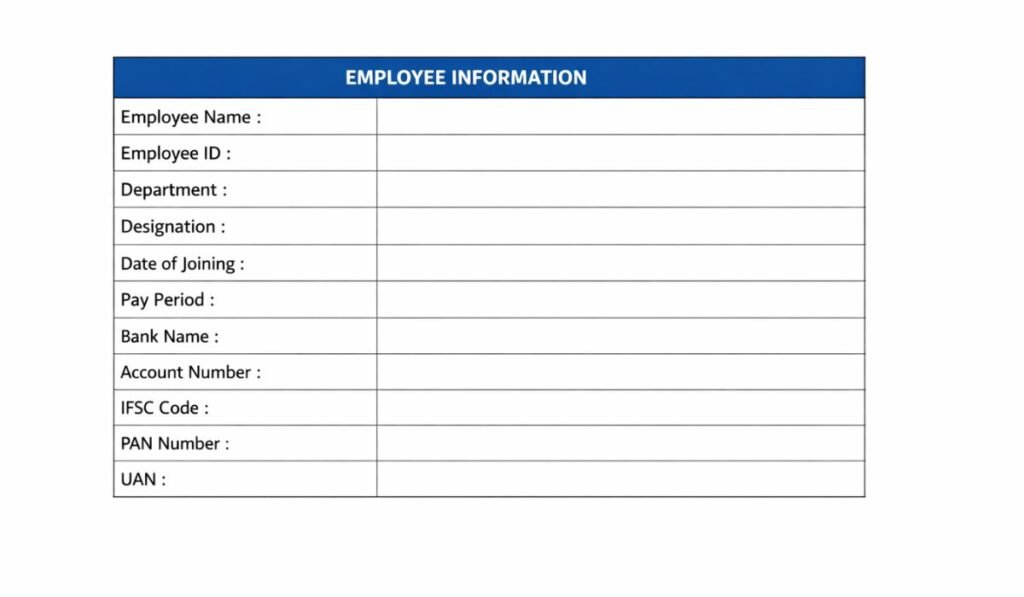 Employee Information Section