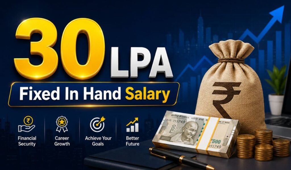 30 LPA Fixed In Hand Salary