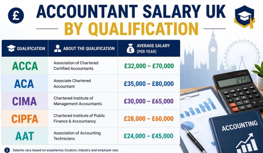 Accountant Salary UK by Qualification