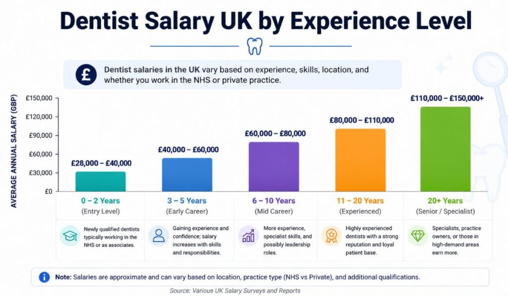 Dentist Salary UK by Experience Level