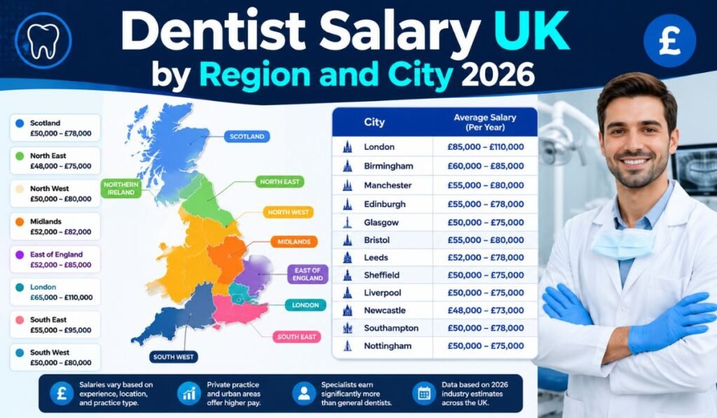 Dentist Salary UK by Region and City 2026