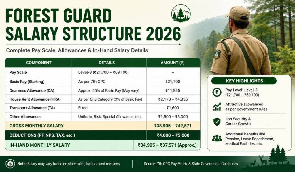 Forest Guard Salary Structure 2026