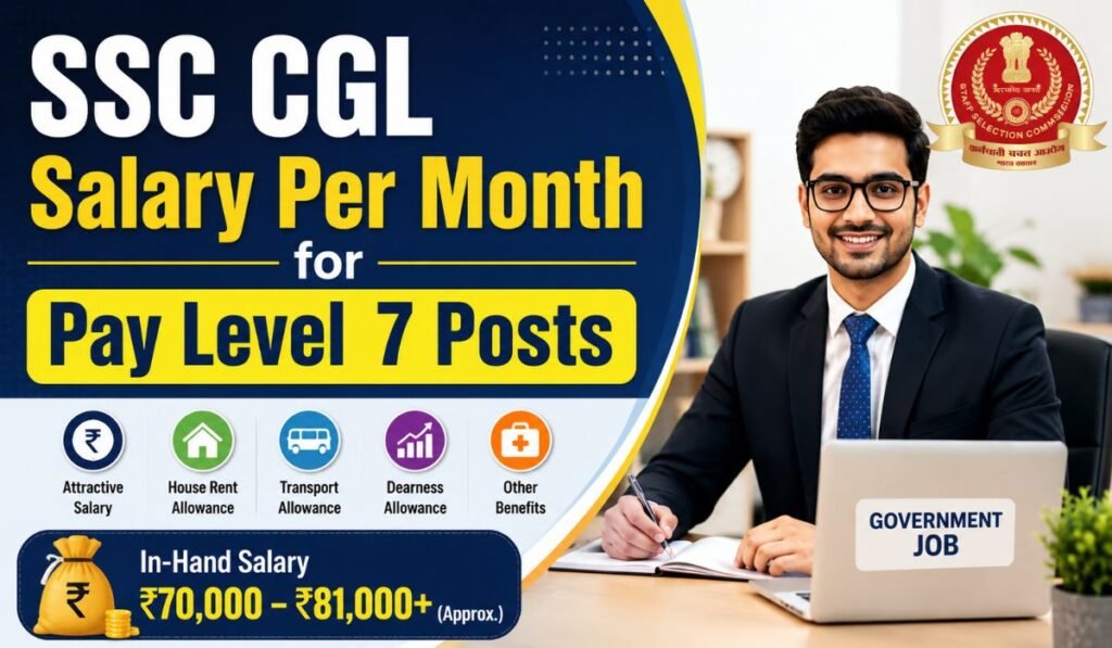 SSC CGL Salary Per Month for Pay Level 7 Posts