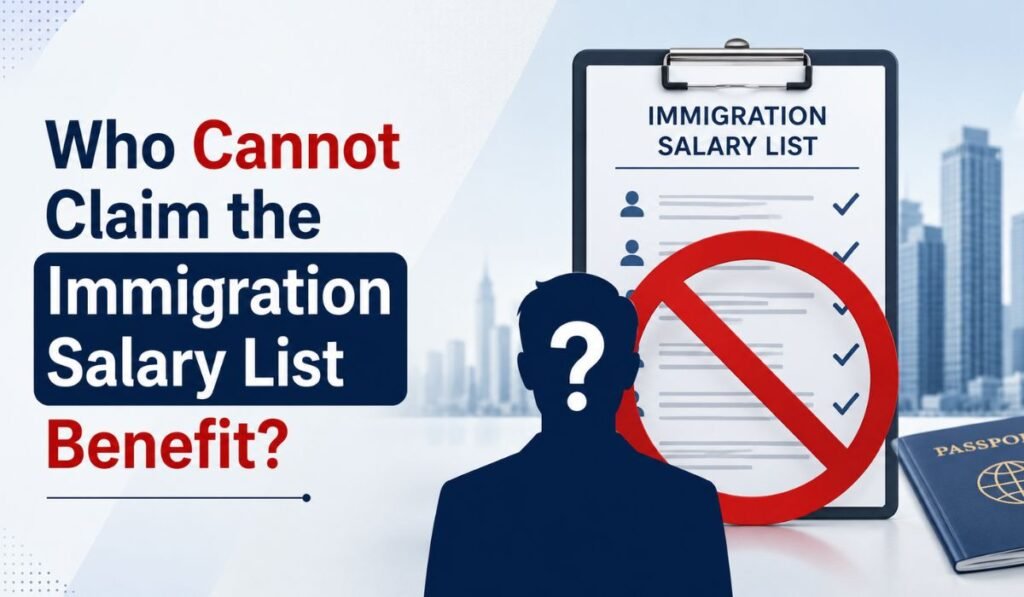 Who Cannot Claim the Immigration Salary List Benefit